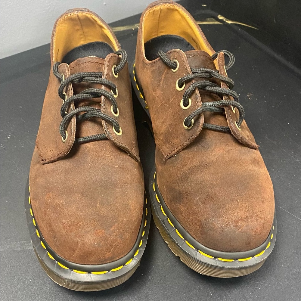 Dr. Martens 1461 Dark Brown Crazy Horse 4-Eye Shoes, size 7